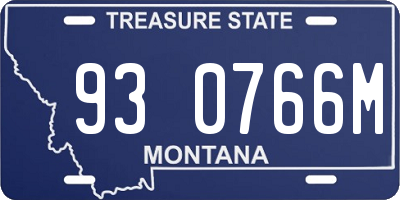MT license plate 930766M