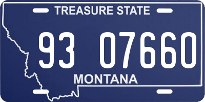 MT license plate 930766O
