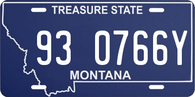 MT license plate 930766Y