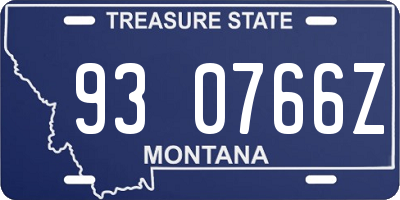 MT license plate 930766Z