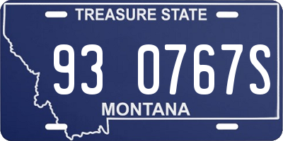MT license plate 930767S