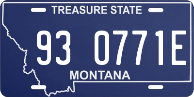 MT license plate 930771E