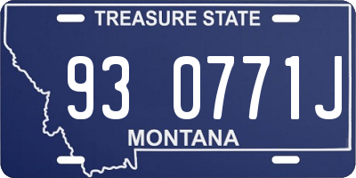 MT license plate 930771J