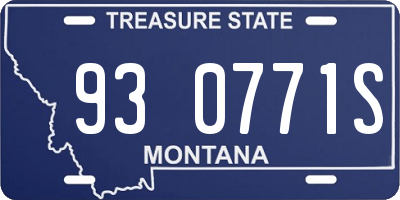 MT license plate 930771S