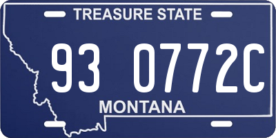 MT license plate 930772C