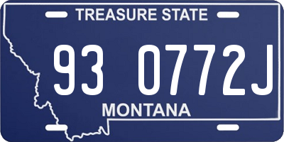 MT license plate 930772J