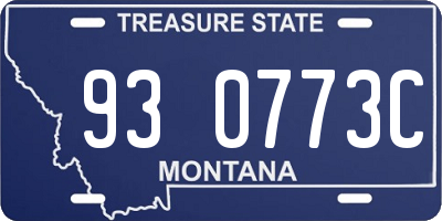 MT license plate 930773C