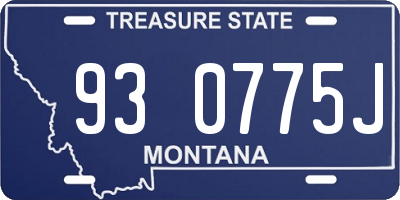 MT license plate 930775J
