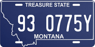 MT license plate 930775Y