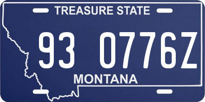 MT license plate 930776Z