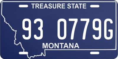 MT license plate 930779G