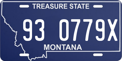 MT license plate 930779X