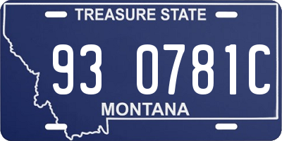 MT license plate 930781C
