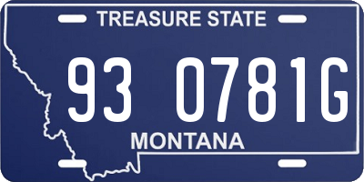 MT license plate 930781G