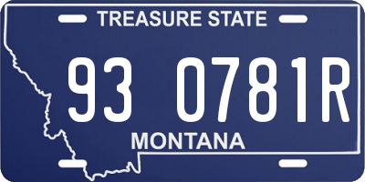 MT license plate 930781R