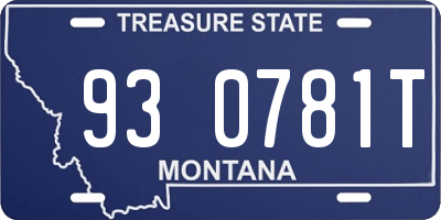 MT license plate 930781T