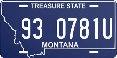 MT license plate 930781U