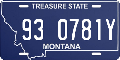 MT license plate 930781Y