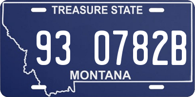 MT license plate 930782B