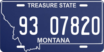 MT license plate 930782O