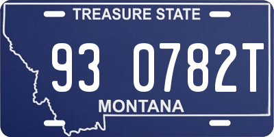 MT license plate 930782T