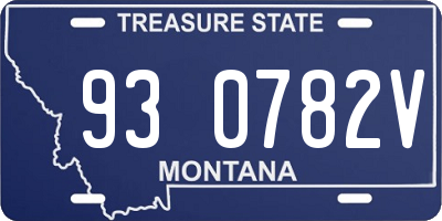 MT license plate 930782V