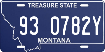 MT license plate 930782Y