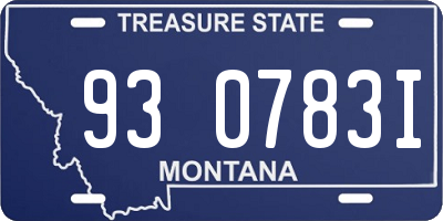 MT license plate 930783I