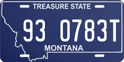 MT license plate 930783T