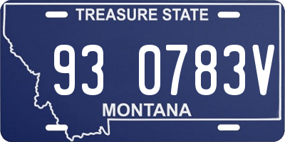 MT license plate 930783V