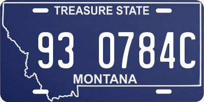 MT license plate 930784C
