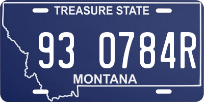MT license plate 930784R