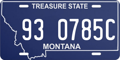 MT license plate 930785C