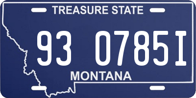 MT license plate 930785I