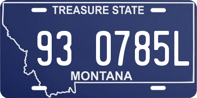 MT license plate 930785L
