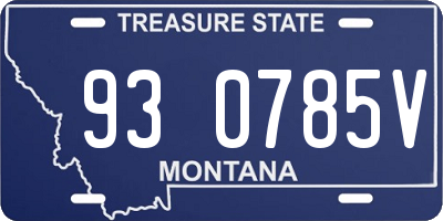 MT license plate 930785V