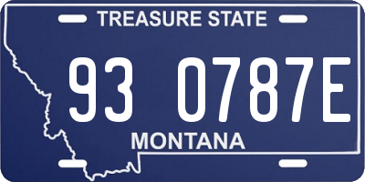 MT license plate 930787E