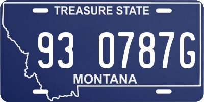 MT license plate 930787G