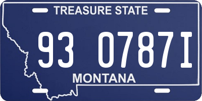 MT license plate 930787I