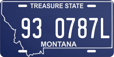 MT license plate 930787L