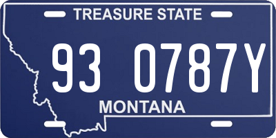 MT license plate 930787Y
