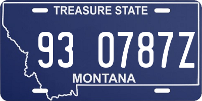 MT license plate 930787Z