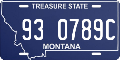 MT license plate 930789C