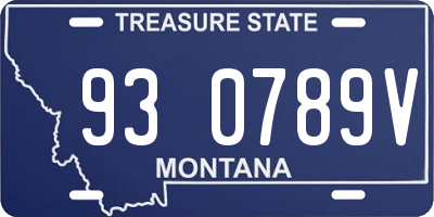 MT license plate 930789V