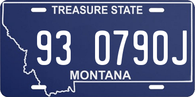 MT license plate 930790J