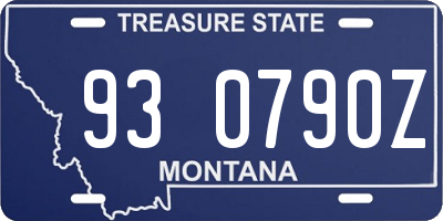 MT license plate 930790Z
