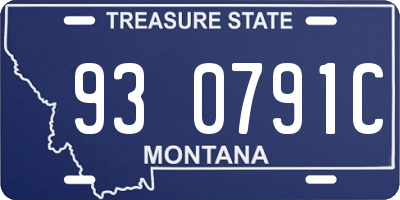 MT license plate 930791C