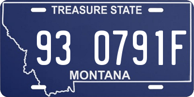 MT license plate 930791F