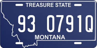 MT license plate 930791Q
