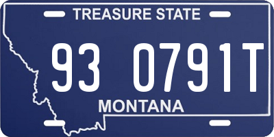 MT license plate 930791T